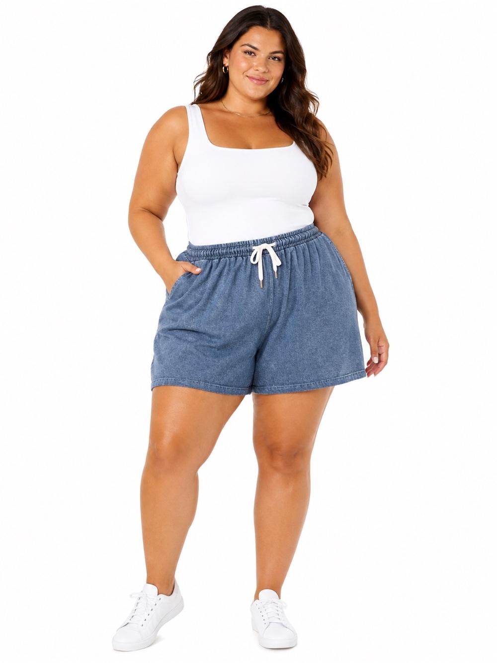 Pacific Trail Women’s XXL Teal Heathered Athletic Shorts Drawstring Stretch